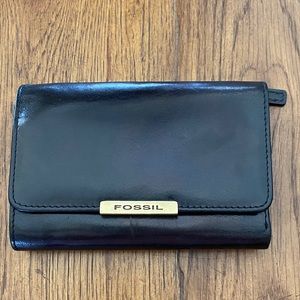 Fossil Leather Trifold Wallet Never Used